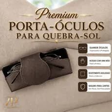 Porta-Óculos para Quebra-Sol de Carro em Couro PU, Clipe Organizador Multifuncional Automotivo