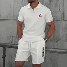 Novo estilo camisa Polo masculina com zíper Waffle Casual esportes respirável confortável lapela camiseta manga curta