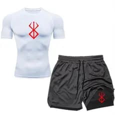 Calças esportivas de basquete de secagem rápida roupas de Fitness de manga curta roupas de treinamento de corrida Shorts