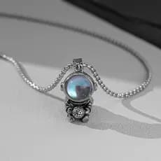 Moda Hip-Hop Moonstone acessórios colar High Street masculino pendurado corrente bonito único roupas de aço titânio não