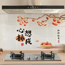 Adesivos domésticos à prova de óleo para azulejos de cozinha Adesivos para exaustor Resistente a altas temperaturas Ades