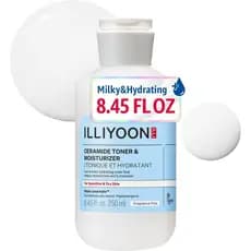 Illiyoon Ceramide ATO Tônico Hidratante Branco Leitoso 2 em 1, adequado para pele seca e sensível, reparador de barreira