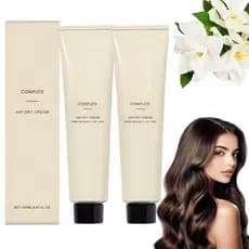 Steadilty Complete Air Dry Cream para Cabelos Cacheados, Creme Modelador a Ar Sem Calor, Controle de Frizz e Realçador d