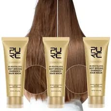 3 PCS Máscara Capilar de 8 Segundos para Alisamento e Suavização com Queratina, Creme de Tratamento Capilar para Reparaç