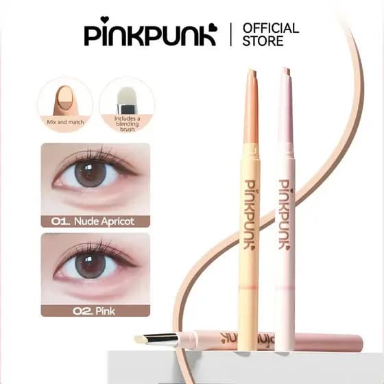 (COD) Lápis para Olheiras Dual Eye Bag PinkPunk Crie um realce suave e natural sob os olhos com este lápis 2 em 1.