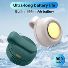 Ventilador Pequeno De Mesa Portátil , Clipe De Pescoço De Carregamento USB Silencioso Sem Lâmina , Baixo Consumo De Ener