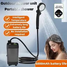 kit De Chuveiro Elétrico Externo Portátil-Vaso Sanitário De Acampamento Alimentado Por Bateria-Unidade Líquido Doméstico