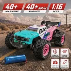 Carro De Controle De Estrada 1/16 RC 50 km/h 2.4G 4WD Fora Alta Velocidade Hobby Caminhões Off-road Para Crianças