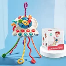 Novo estilo infantil dedo Lala diversão imprensa aperto exercício bebê polvo bombeamento brinquedo divertido