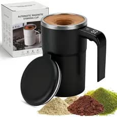 Copo misturador rotativo, copo de café com agitação magnética automática e display de temperatura, copo de agitação magn