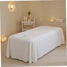 Capa para maca de massagem, 114x71 polegadas, capa respirável para maca de massagem com abertura para o rosto, capa lavá