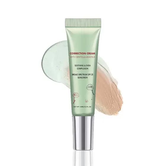 CCRedCorrectwithCentella - Creme coreano para correção de vermelhidão, adequado para o rosto, contém FPS25, uniformiza o