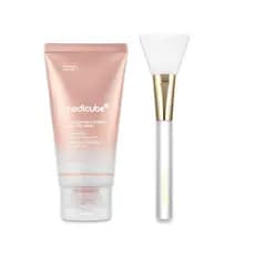 medicube Máscara Facial Colágeno Milky Glazed & Conjunto de Pincéis Jelly Brush | Máscara Facial Diurna para Brilho Inst