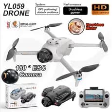 Novo YL059 Mini Drone 8K HD Câmera Dobrável Quadcopter 5G WiFi FPV Altitude Hold Modo Sem Cabeça Uma Chave Retorno RC Br