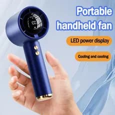 Ventilador De Refrigeração Portátil Com Forte Energia Eólica , Bateria De Longa Duração , Carregamento USB , Display De