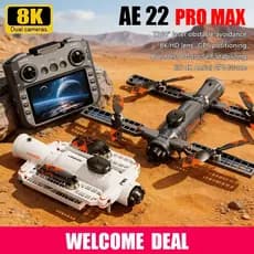AE22 Drone Aéreo Dobrável Design 8K Câmera Com Tela Controle Remoto GPS Inteligente Evitar Objetos Quadcopter Para Inici