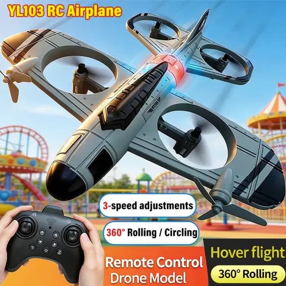 2026 Novo YL103 RC Avião De Espuma 2.4G WIFI Lutador Dublê Caindo Helicóptero Com Luzes Coloridas LED Meninos Brinquedos