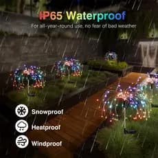 Luzes De Fogos De Artifício Montadas No Solo Movidas A Energia Solar , Espetos De Dente De Leão , Gramados Impermeáveis