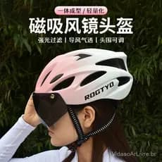 Capacete de Ciclismo [Óculos Magnéticos] Luz Traseira Capacete Respirável para Bicicleta de Montanha