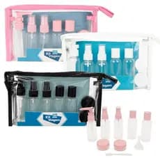 Kit de Viagem 10 Peças Com Bolsa Organizadora.