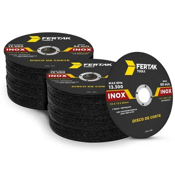 kit disco de corte Esmerilhadeira e Makita metal 115mm Fertak.