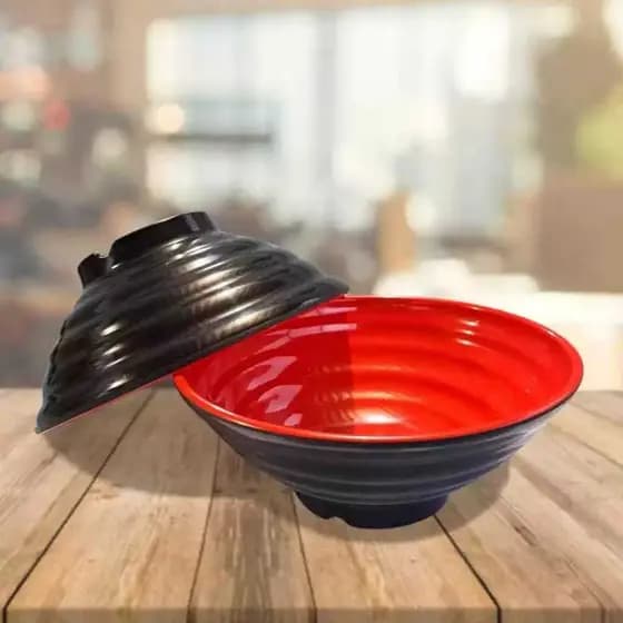 Tigela Oriental 750ml Bowl Redonda Em Melamina Para Lámen Caldos Yakisoba.