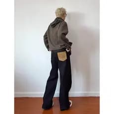 Estilo Hong Kong na moda masculina verão novo estilo 2026 carta única Jeans Hip Hop ins na moda High Street na moda rufi