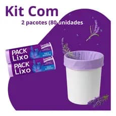 Kit 2 Saco Lixo Perfumado Banheiro E Pia Lavanda Anti Odor