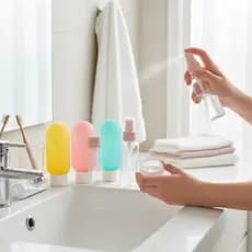 Kit 10 De Frascos Para Viagem Conjunto Multifuncional Peças Creme Cosméticos Viagem