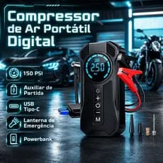 Compressor de ar portátil sem fio recarregável para carro moto bike bola bóias 150PSI display digital