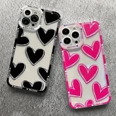 Capinha Capa tpu anti Impacto transparente Corações para Samsung s20 a15 m53 m55 a05s s21 s22 s23 fe s24 s25 ultra