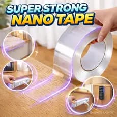 Fita Adesiva Nano Transparente de Dupla Face NAIERDI (Fita Nano) - 2 Rolos de Alta Resistência de 10,5 pés, Tiras Invisí