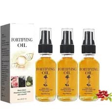 Conjunto de 3 peças de óleo de rosa mosqueta, óleo de rícino, óleo de semente preta e sérum facial de óleo de rosa mosqu