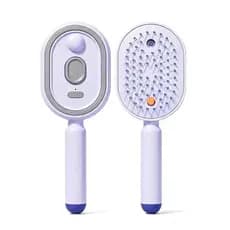 Escova de cabelo elétrica com funções de spray e massagem, escova antiestática desembaraçadora com nano-névoa, escova pa
