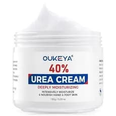 A nova fórmula do creme para os pés da Okeya contém 40% de ureia e é um tratamento poderoso para mãos e calcanhares.