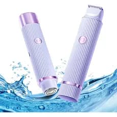 Aparador de pelos feminino 2 em 1 da Magitech, aparador de pelos púbicos recarregável, barbeador elétrico à prova d'água