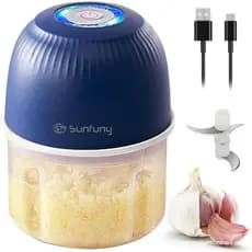 Mini Processador de Alimentos Sem Fio, Picador de Alho Pequeno de 250ml, Capacidade para 1 Xícara, Picador de Alimentos