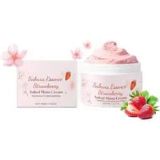 Esfoliante de Açúcar de Flor de Cerejeira e Morango, produto esfoliante para corpo e pés, esfoliante suave para cuidados