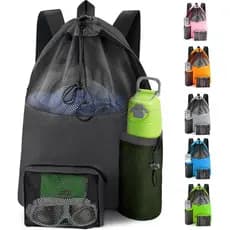 HOHOMSwimMeshBeachBag, bolsa de ginástica unissex à prova d'água, bolsa grande para piscina, bolsa para equipamentos