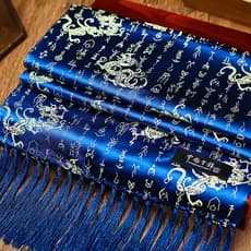 Lenço masculino estilo chinês brocado em nuvem lenço de seda + presente de brocado em nuvem em destaque para brocado em