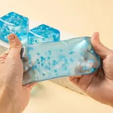 Verão refrescante cubo de água pitada descompressão brinquedo de borracha macia elástico estiramento floco de neve cubo