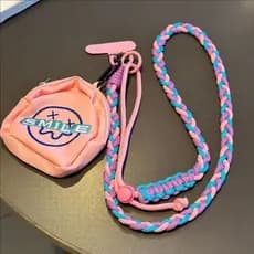 Cordão para celular com bolsa pequena Dopamina Cor correspondente ajustável Crossbody pingente bolsa de armazenamento mu
