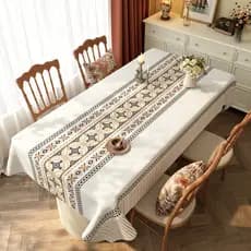 Toalha de mesa estilo étnico, à prova d'água, à prova de óleo, descartável, Anti-escaldante, luz, luxo, retangular, boêm