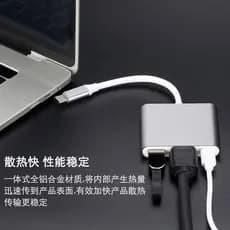 Conversor Divisor De Computador Tipo C Para HDMI Adaptador De Estação De Acoplamento 3 Em 1 flash USB dr