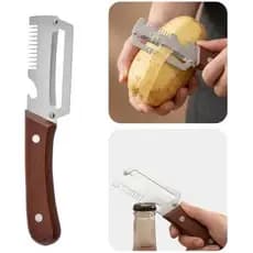 Descascador de Legumes, Descascadores para Cozinha, Descascador de Cozinha com Lâmina de Aço Inoxidável para Descascar e