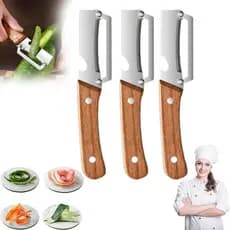 Descascador Cartorya, Descascador de Legumes Premium em Aço Inoxidável Pro, Descascadores de Legumes Multifuncionais par
