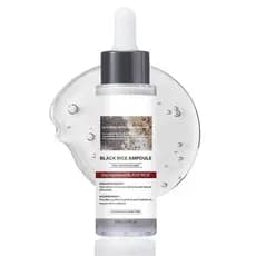 Sérum Esfoliante de Arroz Preto e Branco, esfoliante de arroz para clareamento da pele, tonificação dos poros faciais e