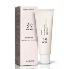 Protetor Solar de Arroz Coreano SPF50+ Amplo Espectro PA++++, Sem Manchas Brancas, Fórmula Mineral Leve com Probióticos,