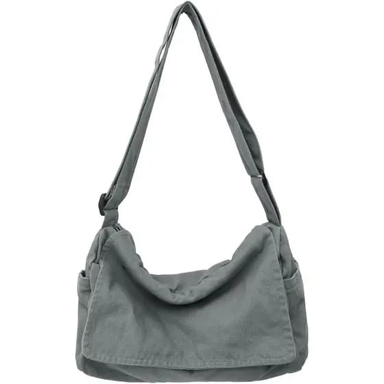 Bolsa mensageiro feminina, bolsa de ombro masculina, bolsa transversal de lona, bolsa transversal casual