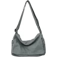 Bolsa mensageiro feminina, bolsa de ombro masculina, bolsa transversal de lona, bolsa transversal casual